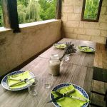 guesthouse dordogne, table on terrace