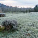Habitaciones en la Dordoña, los campos en invierno